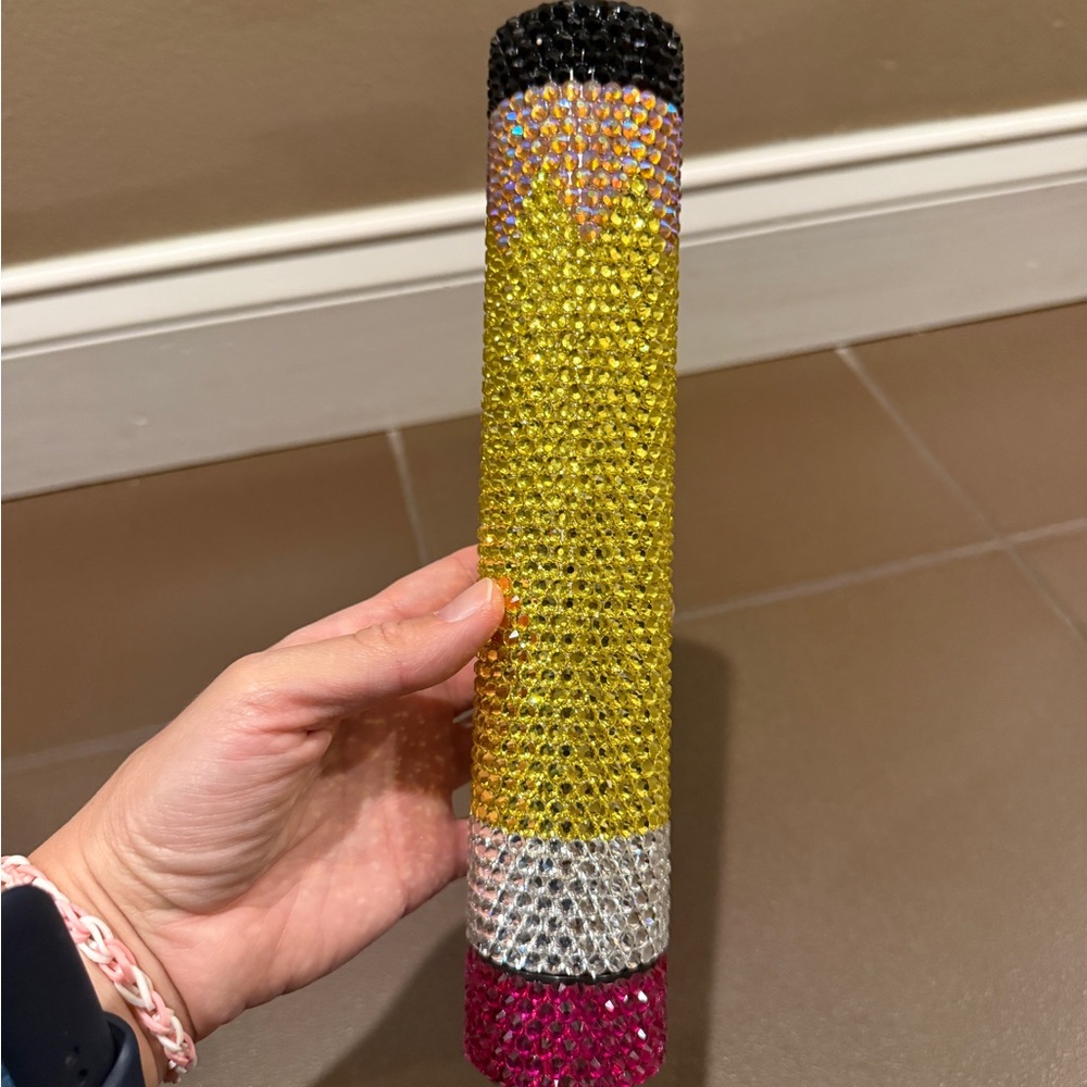 8.8oz Rhinestone Pencil Water Bottle